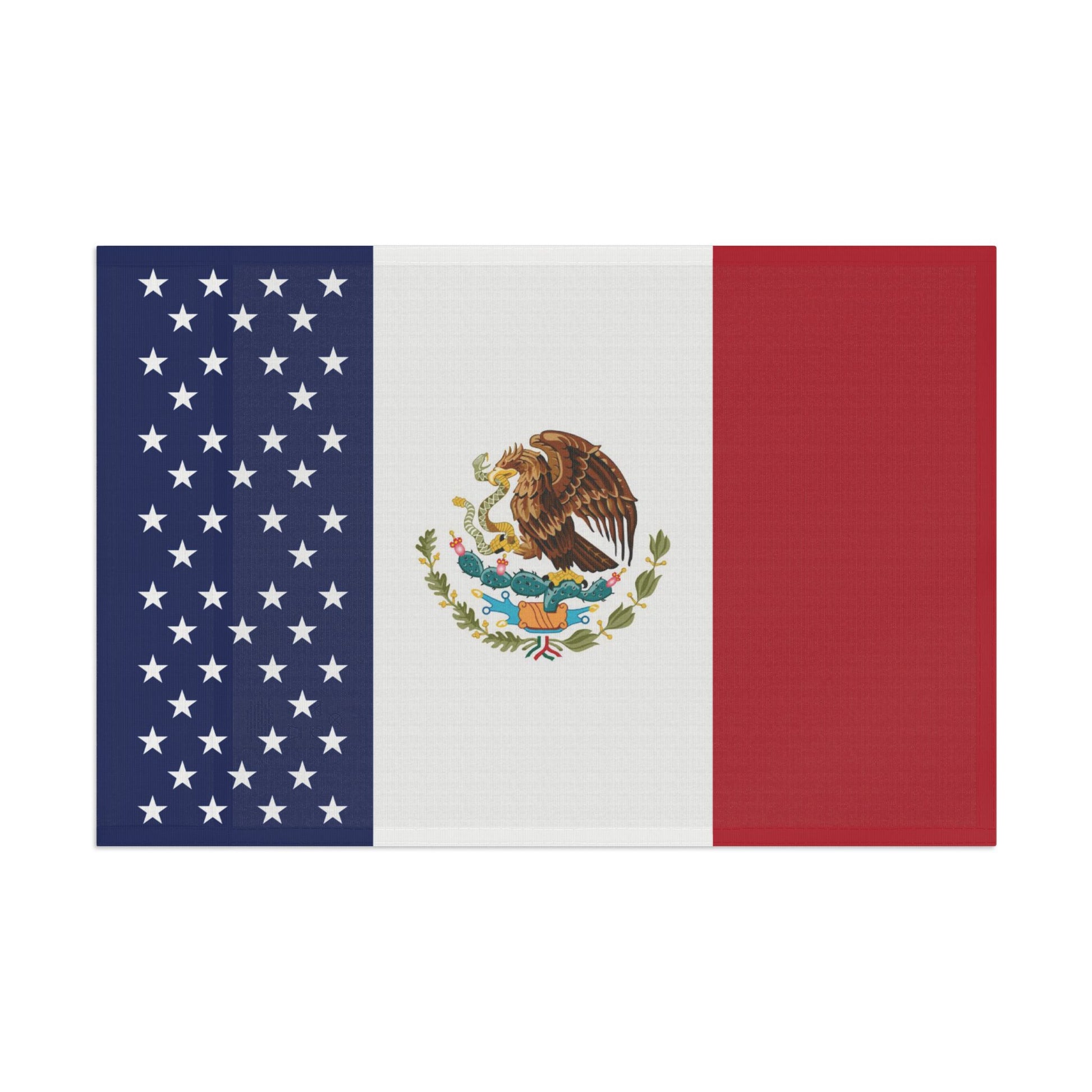 Mexican-American Flag 18x12in.