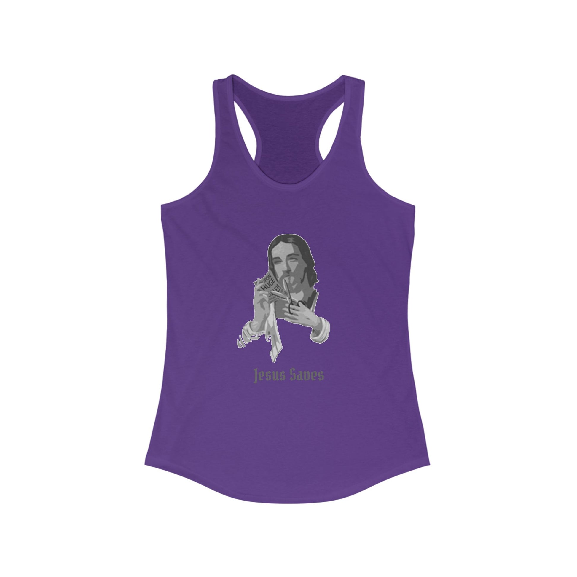 Jesus Saves Racerback Tank Top