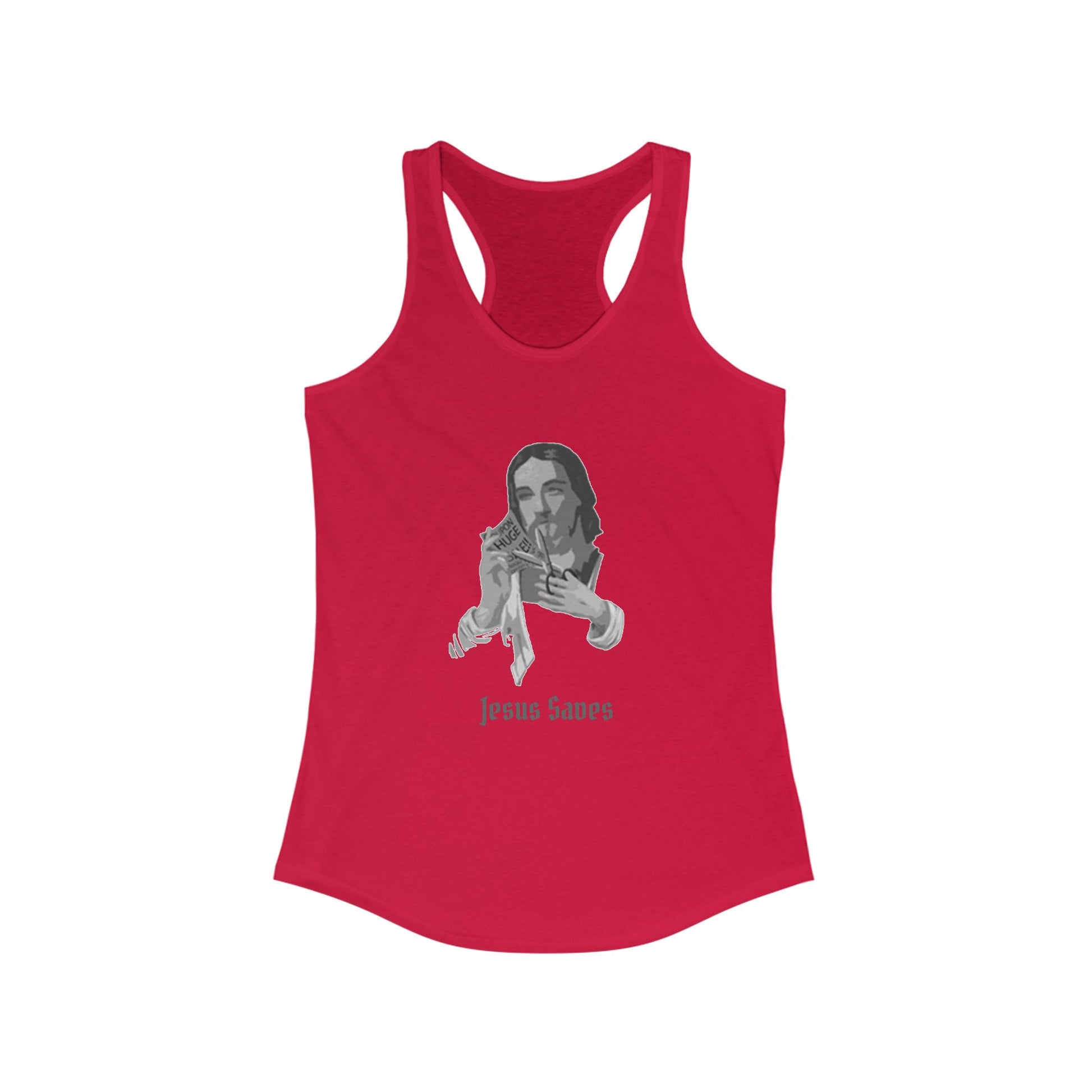 Jesus Saves Racerback Tank Top