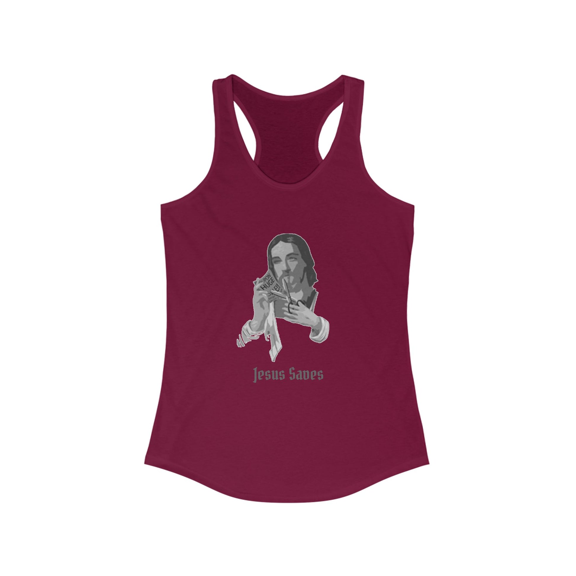 Jesus Saves Racerback Tank Top