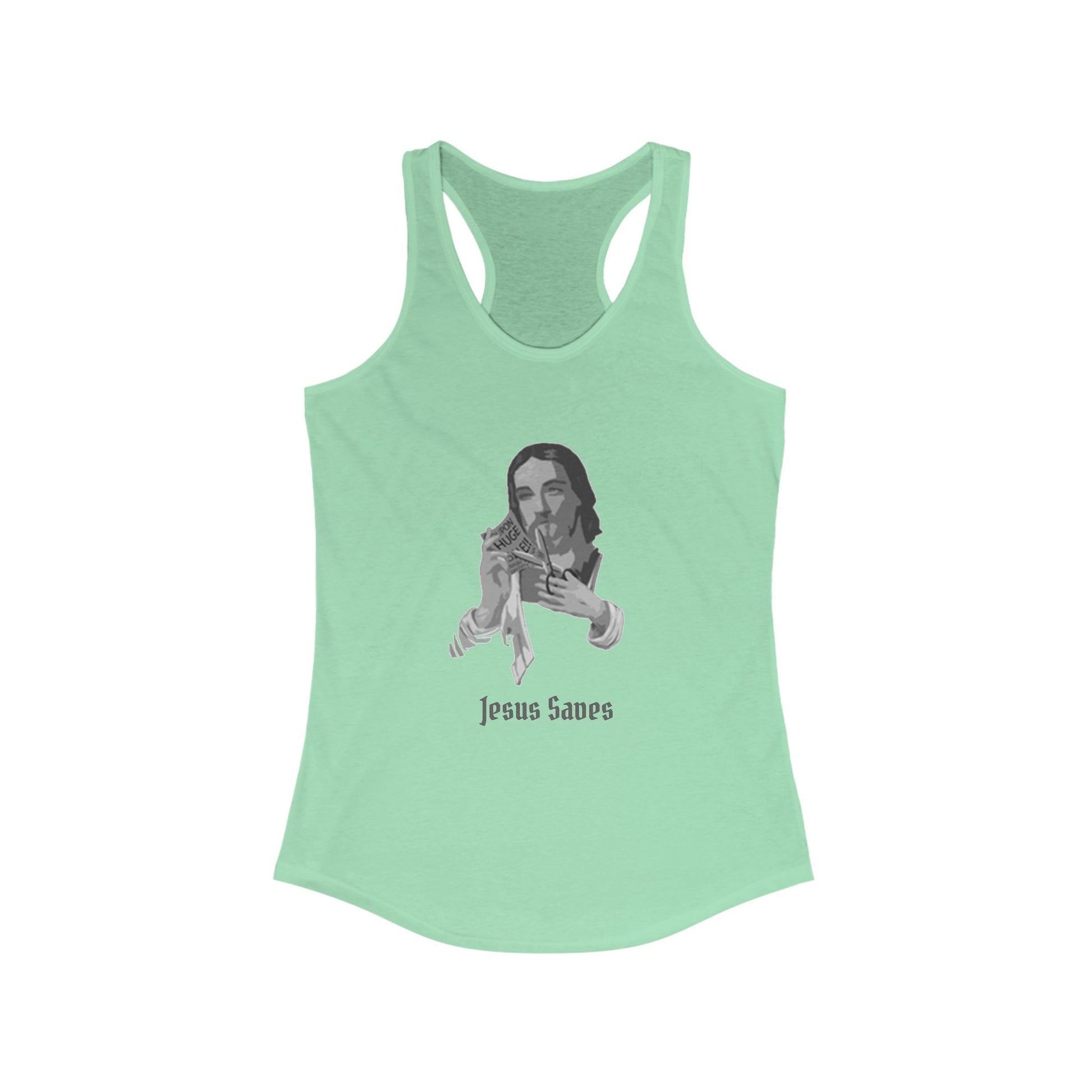 Jesus Saves Racerback Tank Top