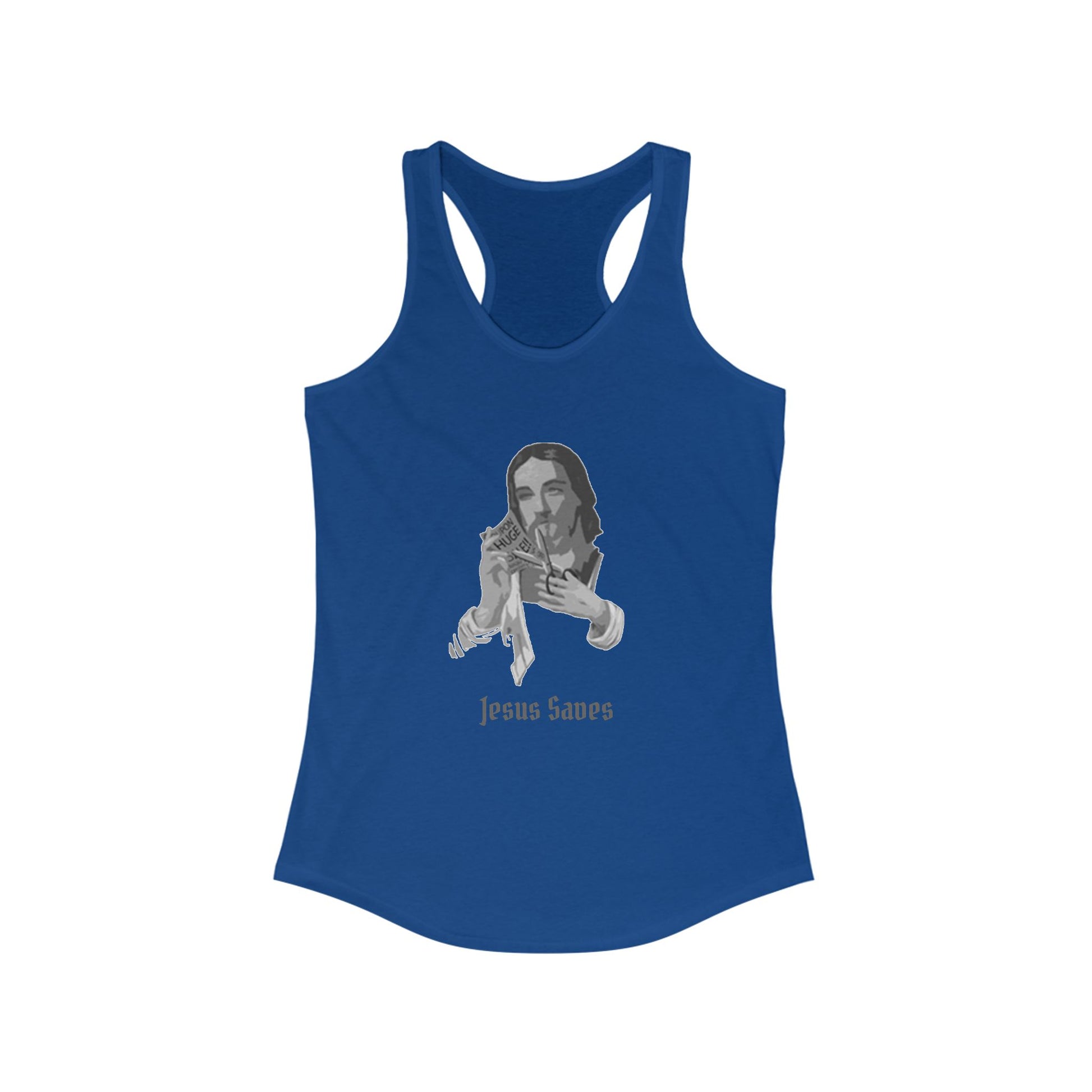 Jesus Saves Racerback Tank Top