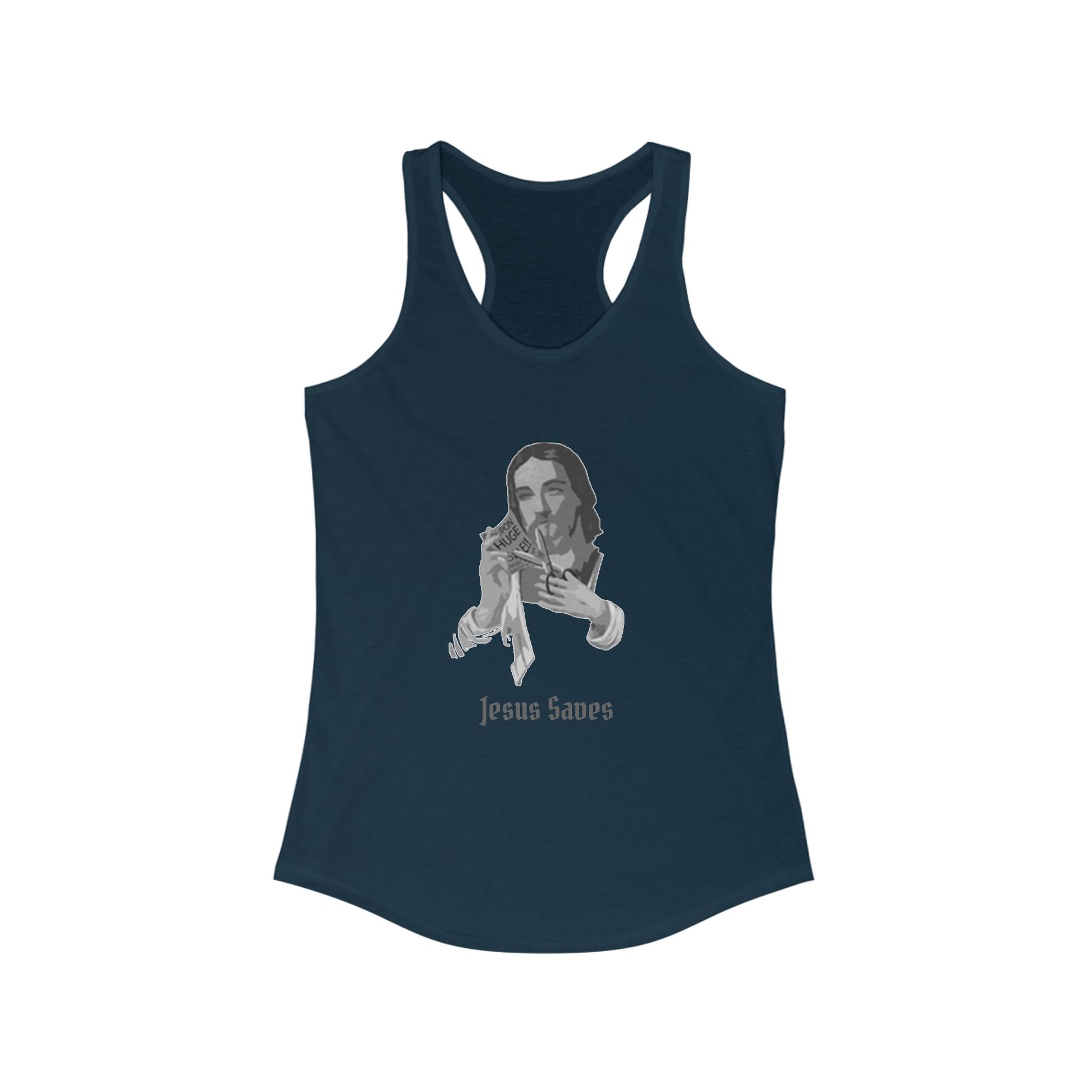 Jesus Saves Racerback Tank Top