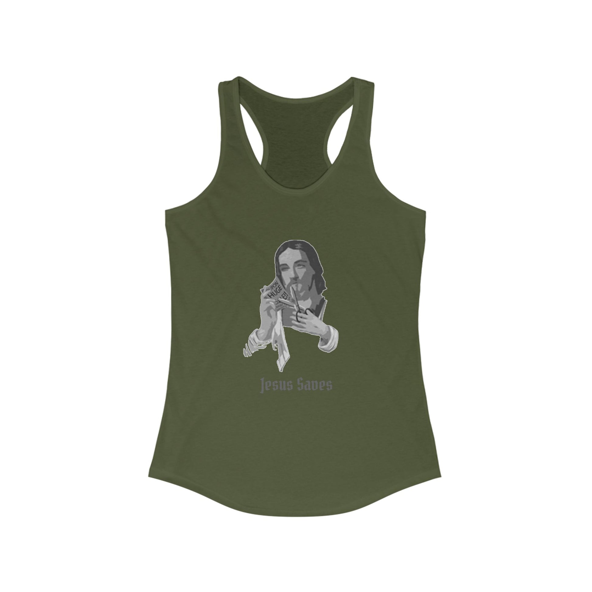 Jesus Saves Racerback Tank Top