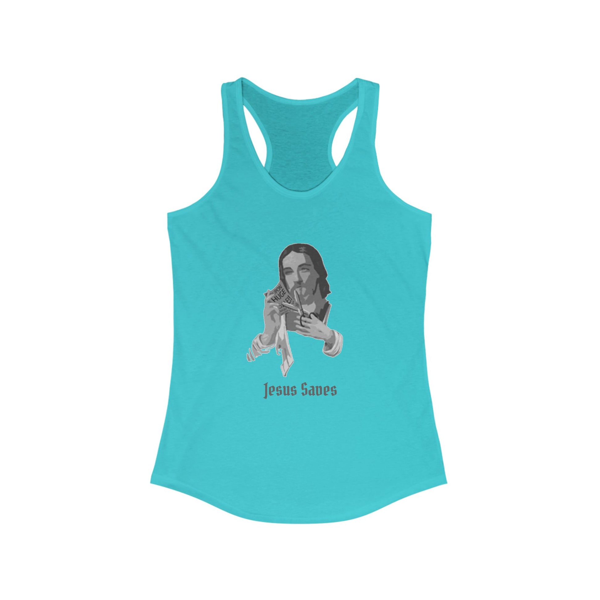 Jesus Saves Racerback Tank Top