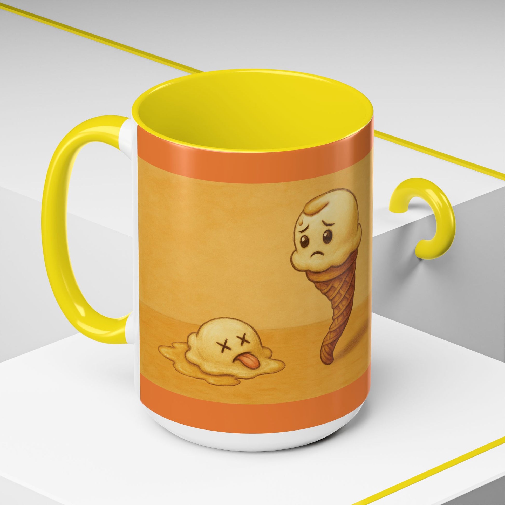 Ice Cream Slip Sad Breakfast Coffee Mug