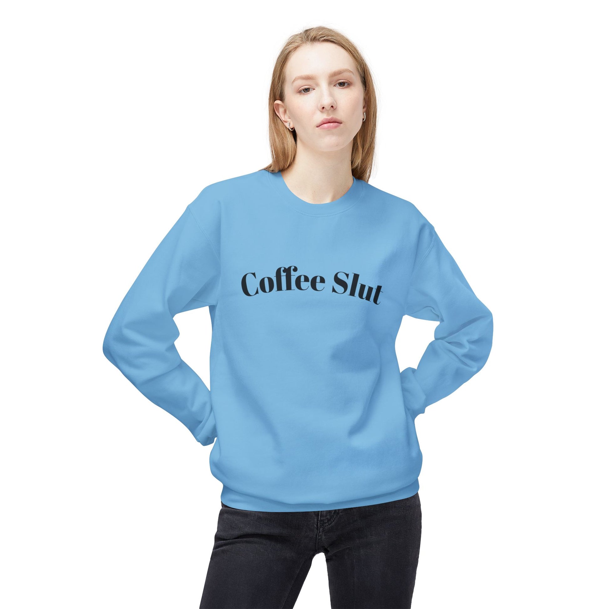 Coffee Slut Unisex Fleece Crewneck Sweatshirt