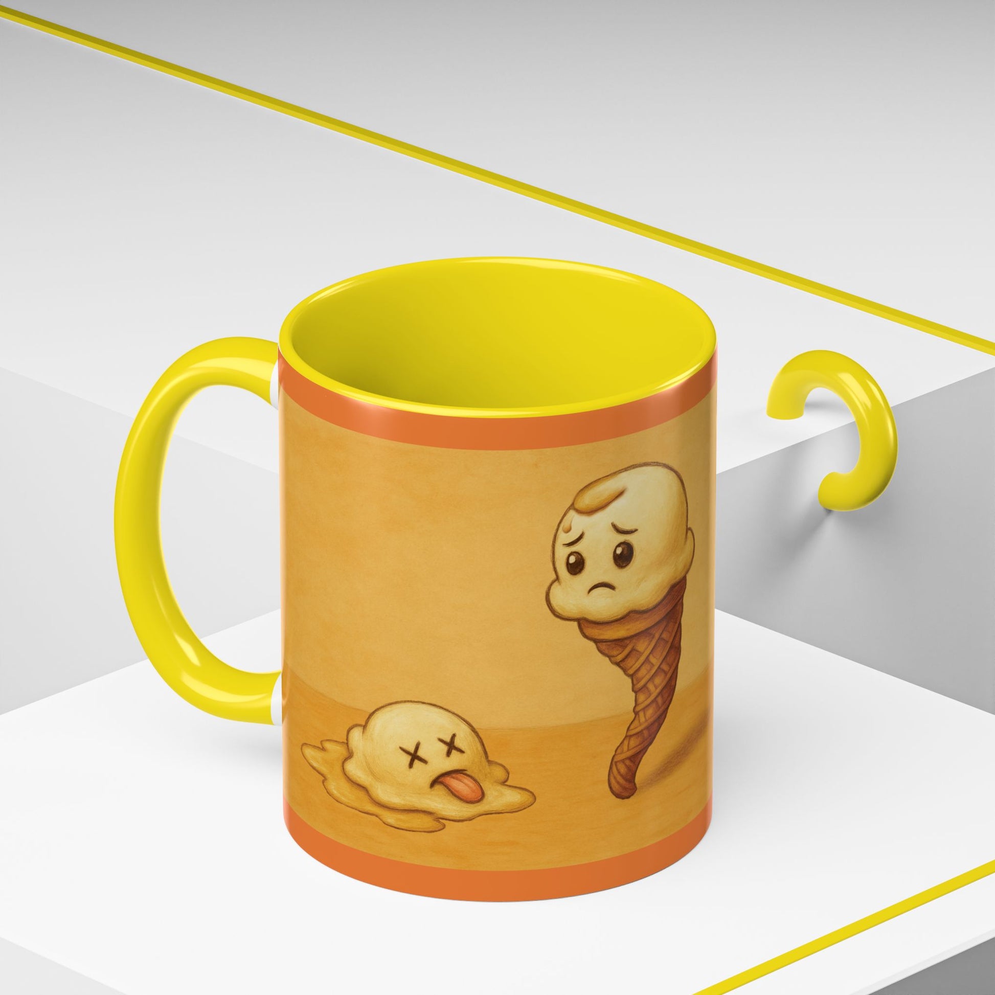 Ice Cream Slip Sad Breakfast Coffee Mug