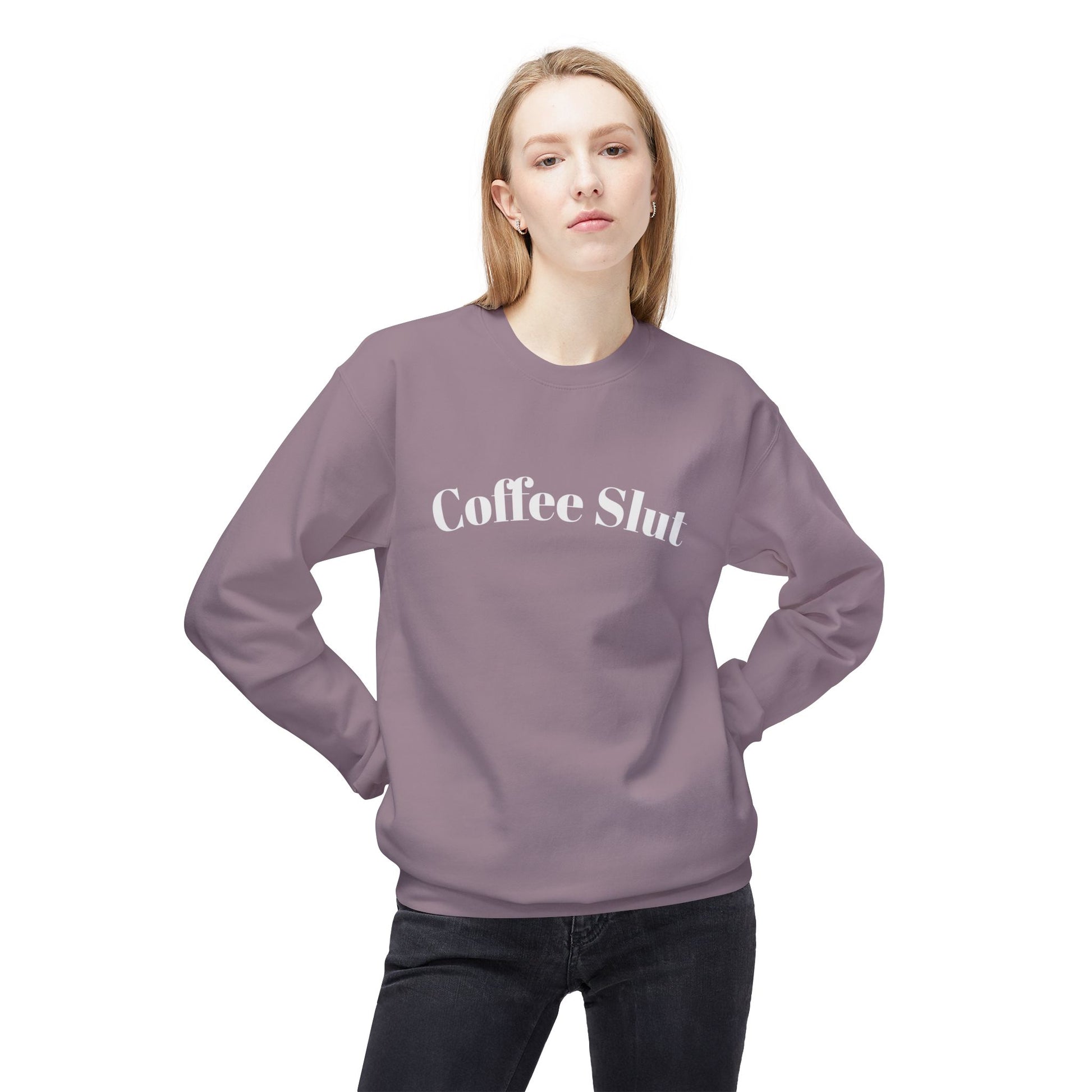 Coffee Slut Unisex Fleece Crewneck Sweatshirt