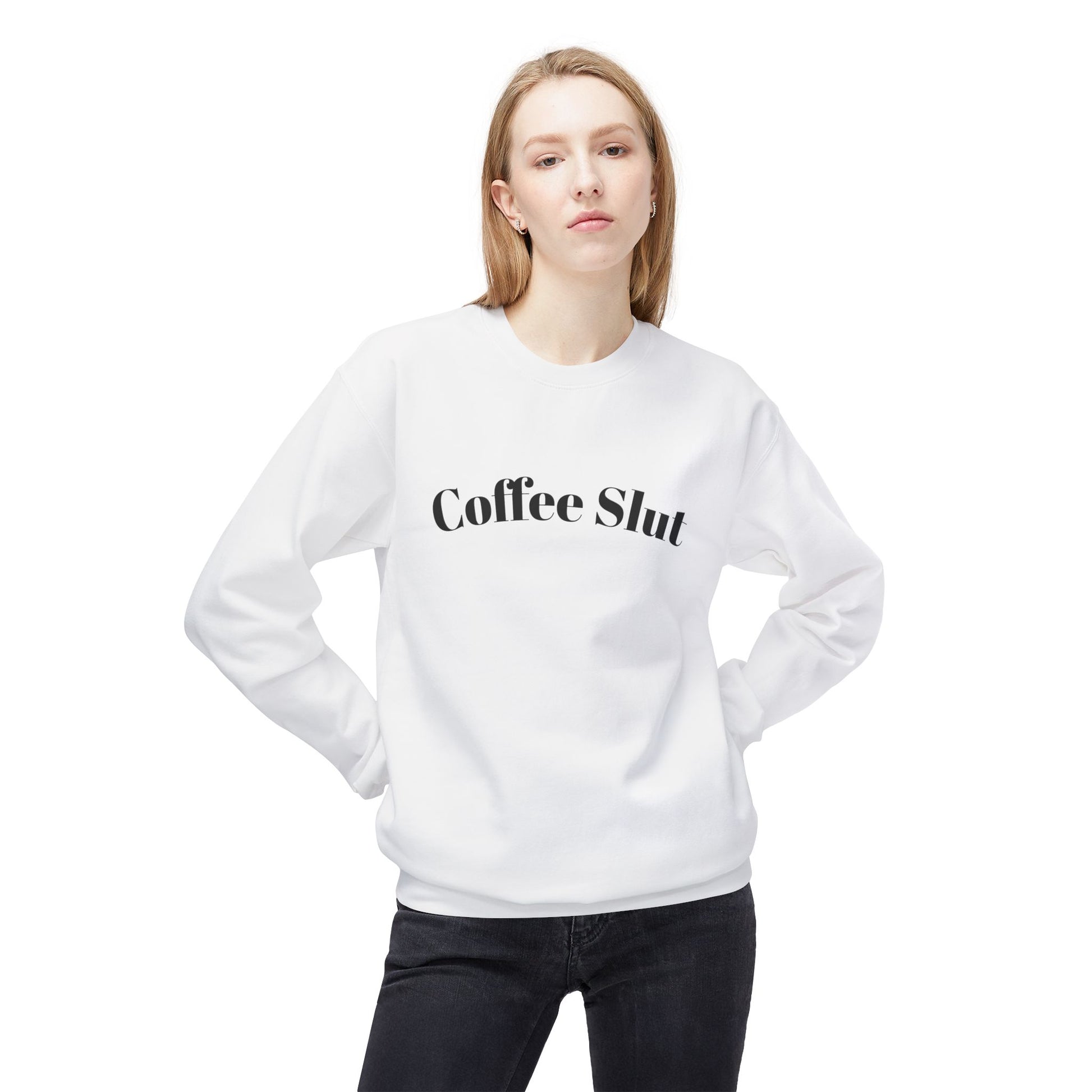 Coffee Slut Unisex Fleece Crewneck Sweatshirt