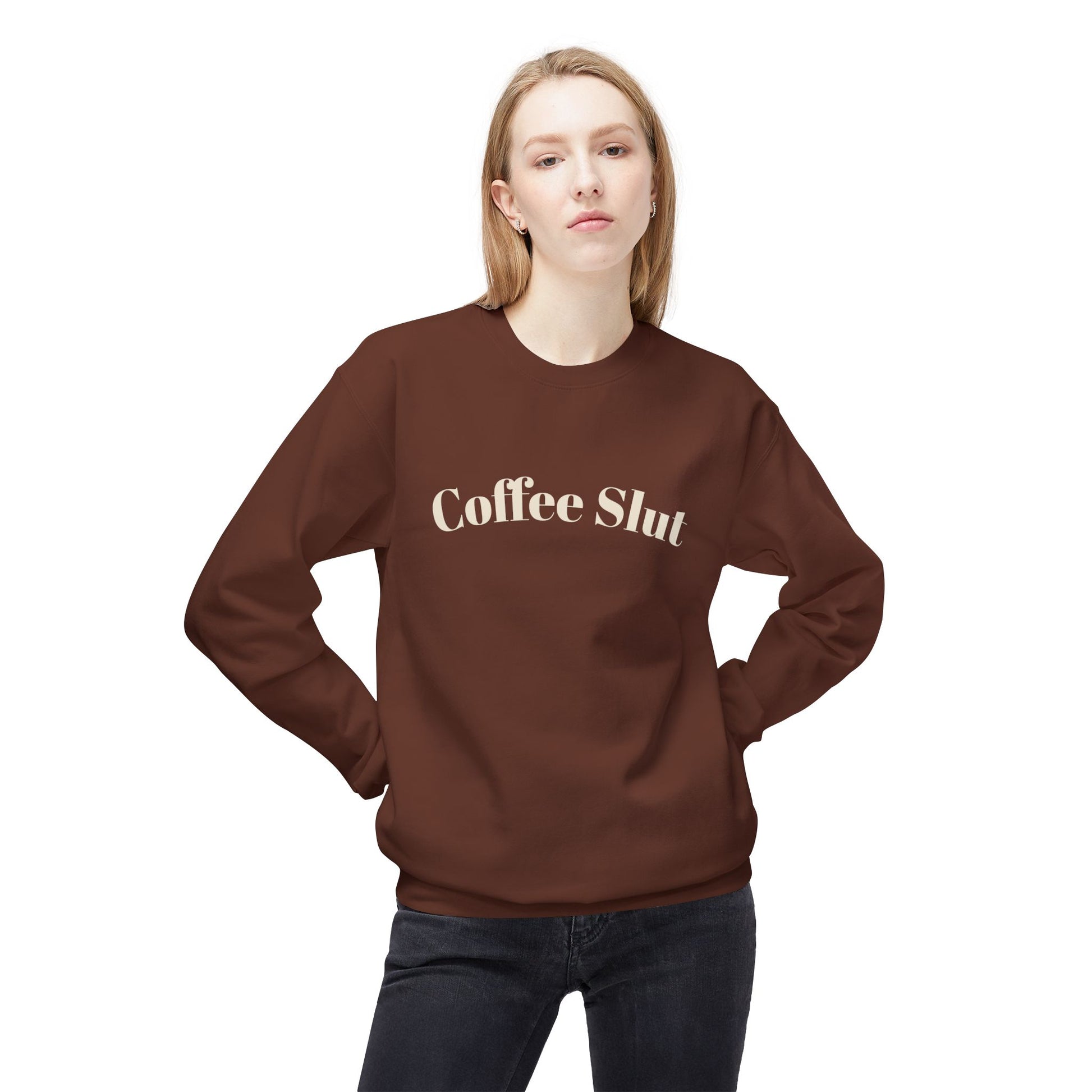 Coffee Slut Unisex Fleece Crewneck Sweatshirt