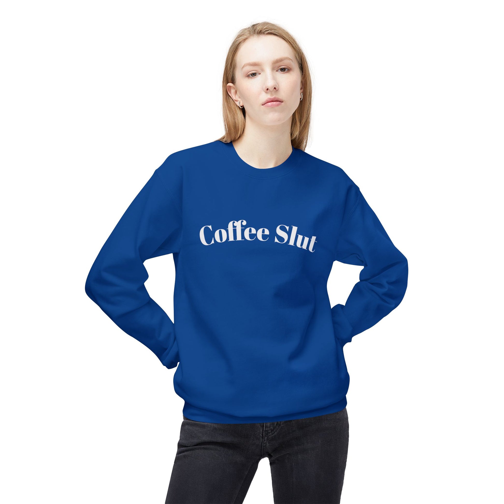 Coffee Slut Unisex Fleece Crewneck Sweatshirt