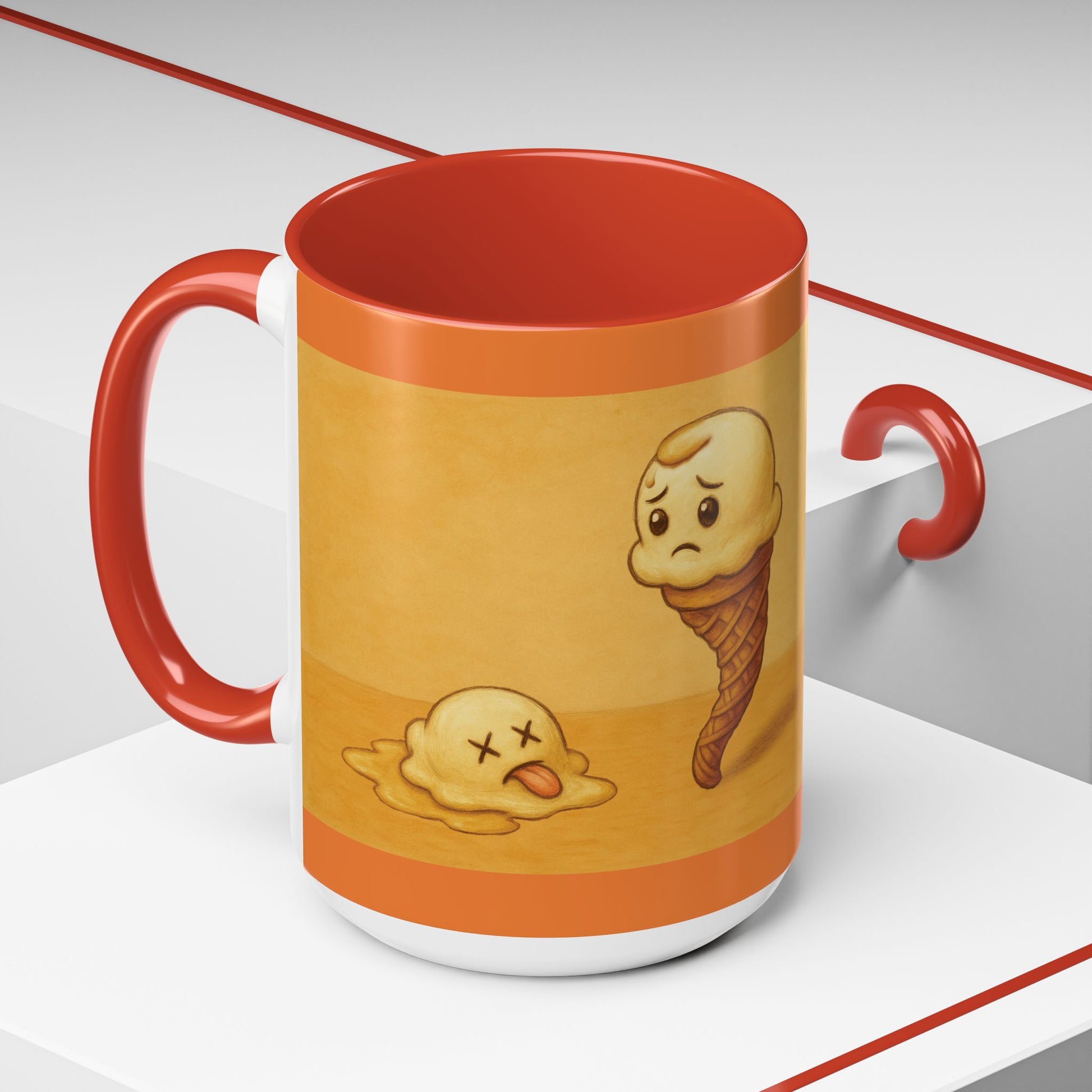 Ice Cream Slip Sad Breakfast Coffee Mug