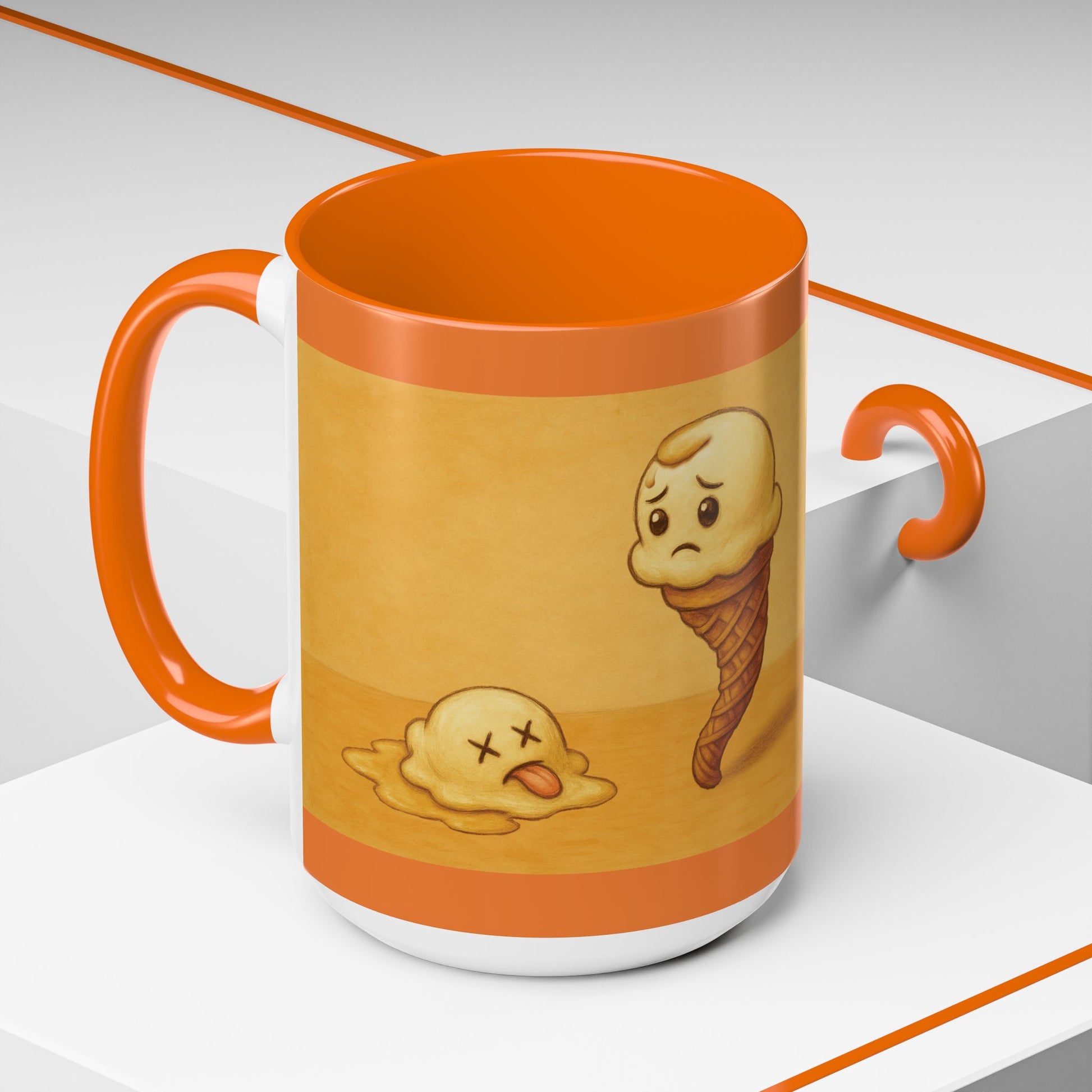 Ice Cream Slip Sad Breakfast Coffee Mug