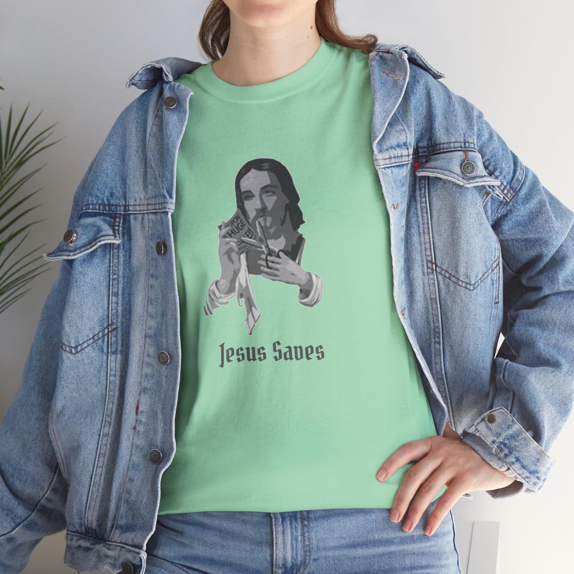 Jesus Saved Graphic Unisex Cotton Tee