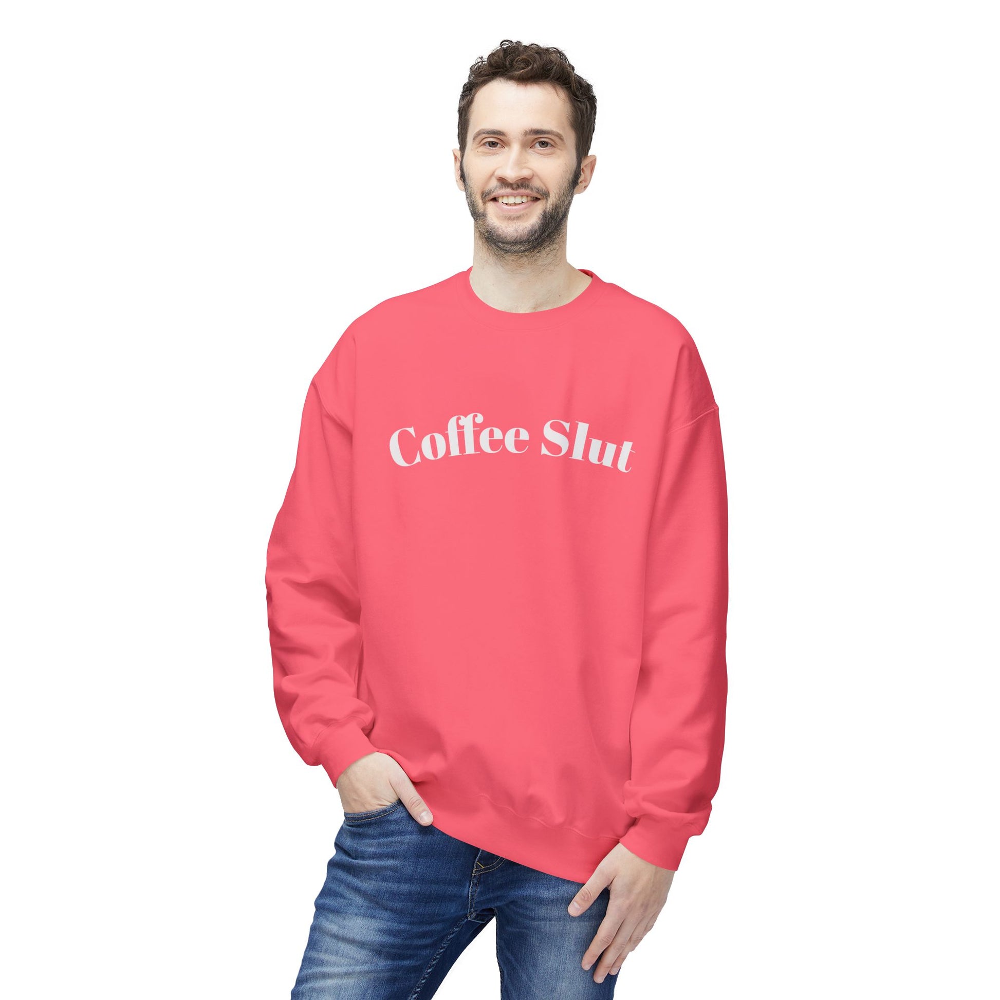 Coffee Slut Unisex Fleece Crewneck Sweatshirt