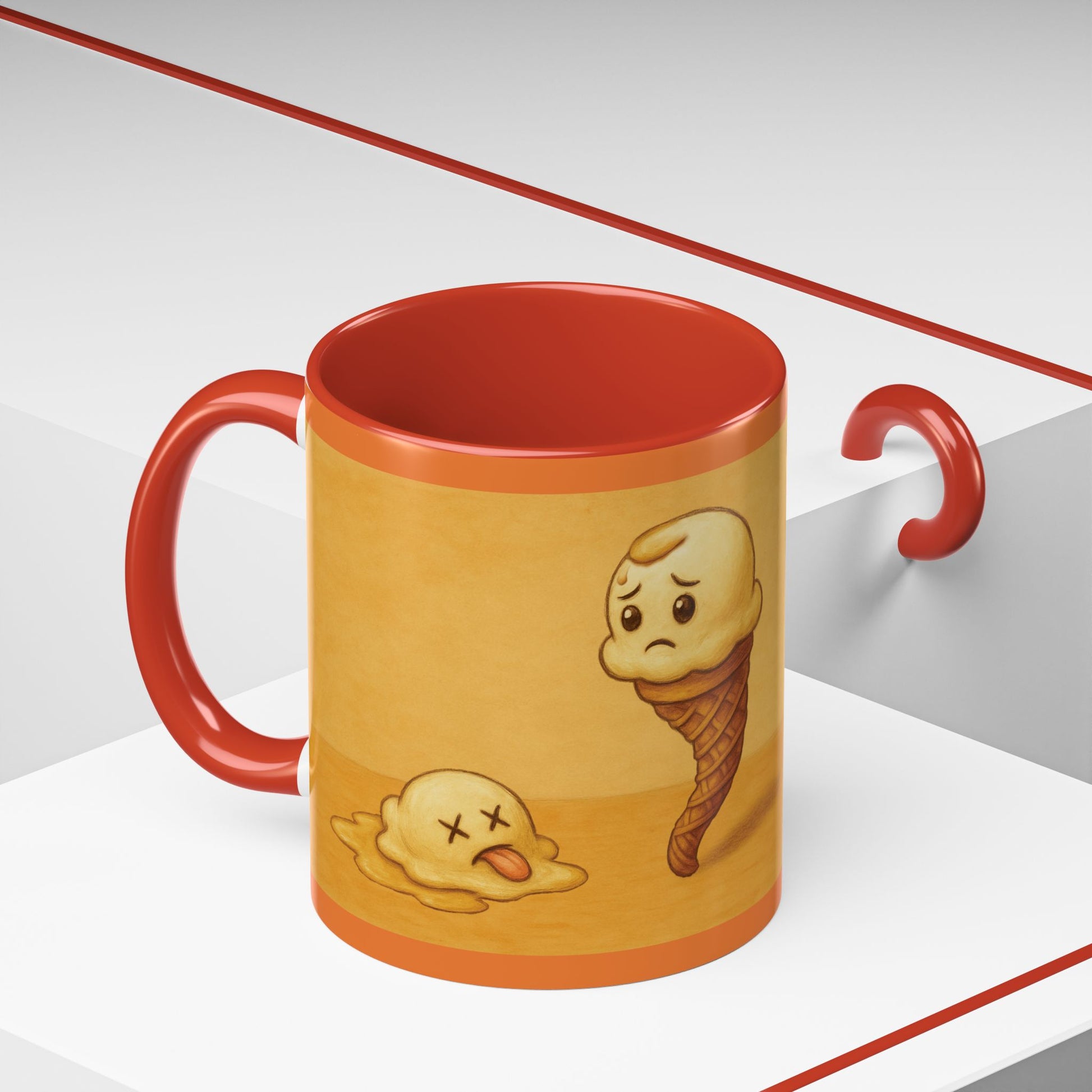 Ice Cream Slip Sad Breakfast Coffee Mug