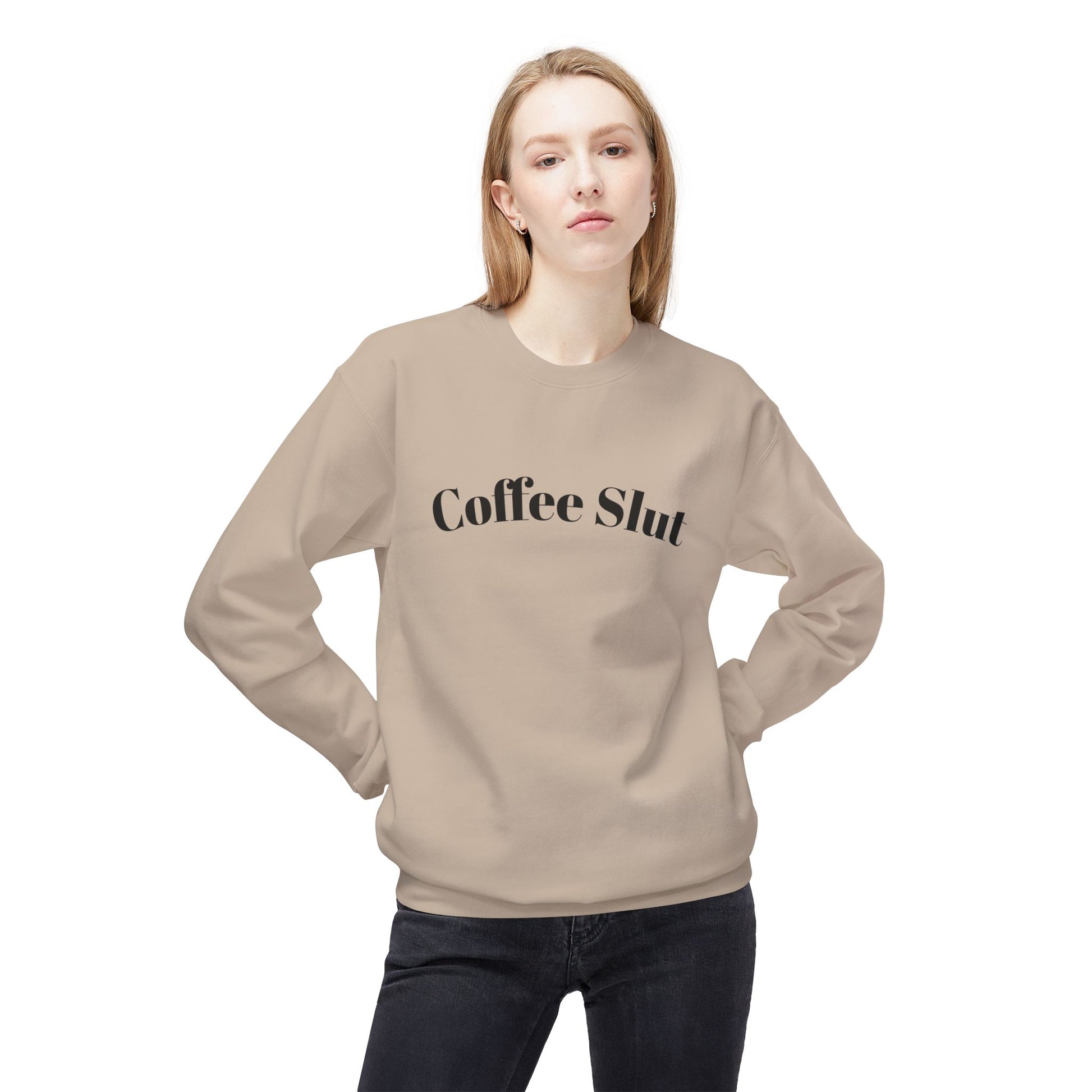 Coffee Slut Unisex Fleece Crewneck Sweatshirt