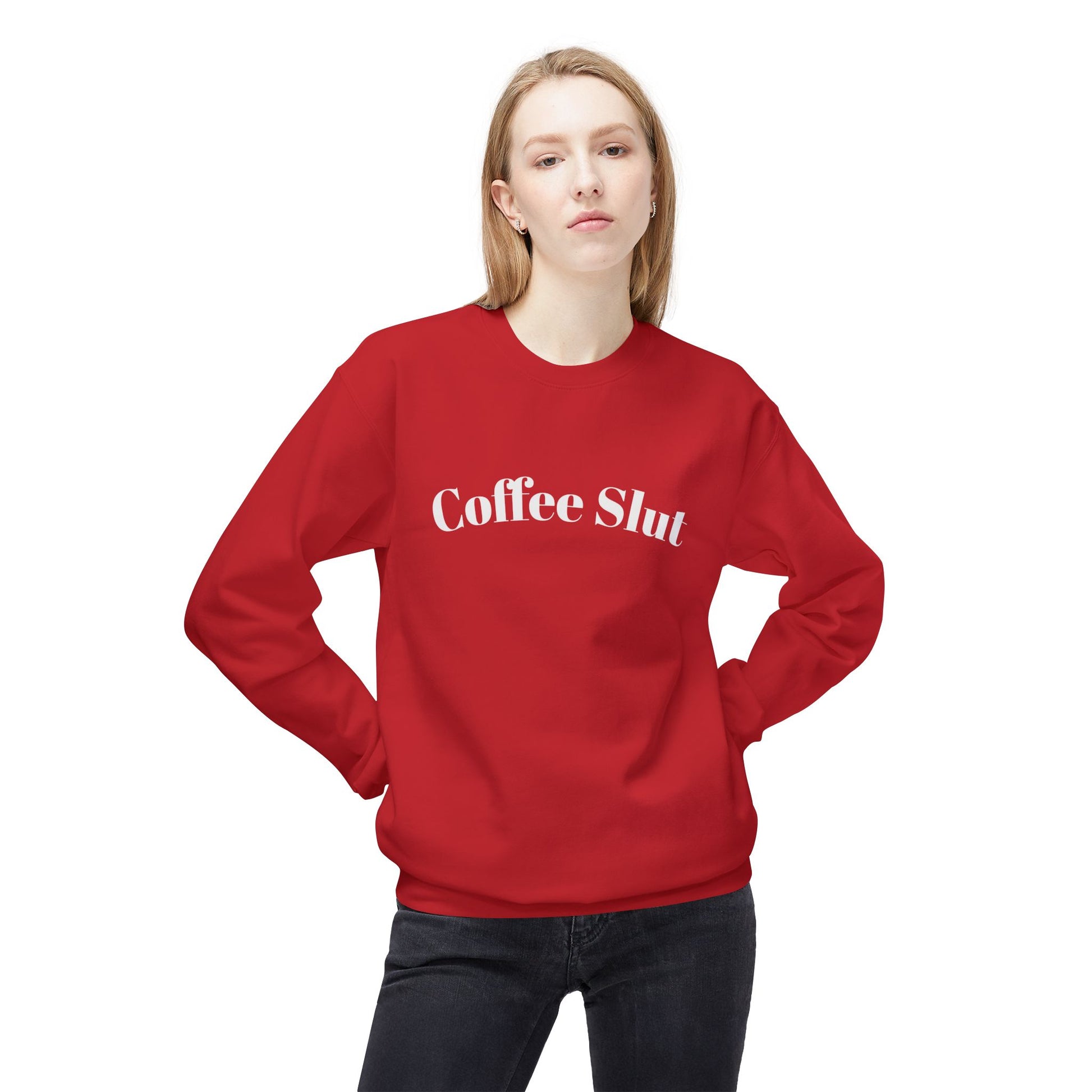 Coffee Slut Unisex Fleece Crewneck Sweatshirt