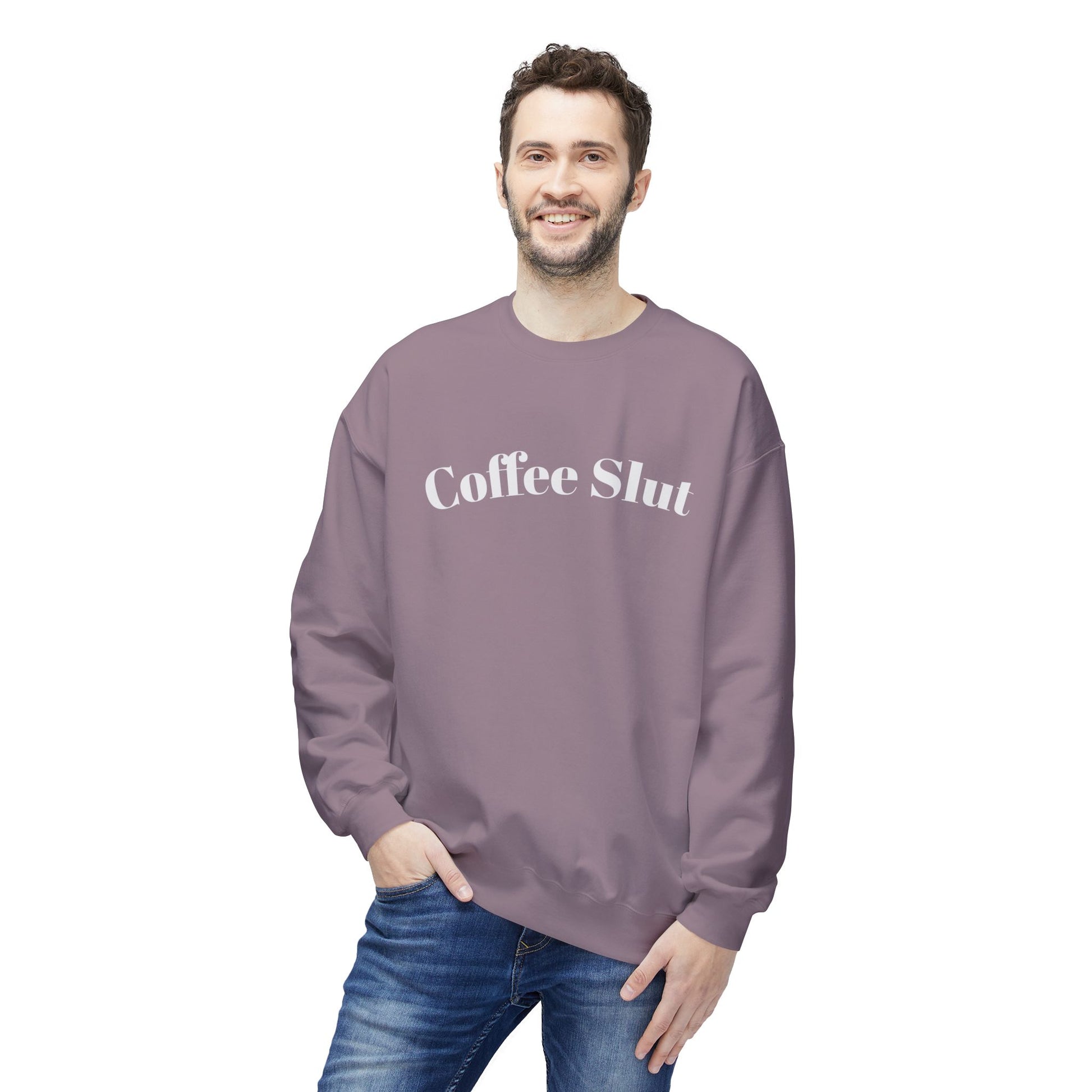 Coffee Slut Unisex Fleece Crewneck Sweatshirt